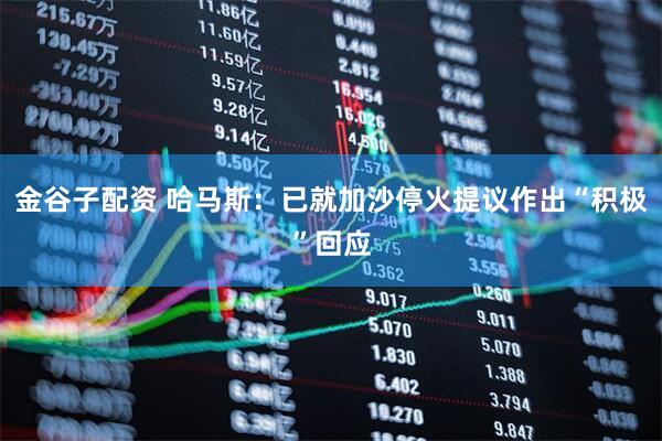 金谷子配资 哈马斯：已就加沙停火提议作出“积极”回应